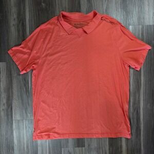 Municipal Sport Utility Gear Mens XXL Coral Pink Short Sleeve Polo Shirt Cotton